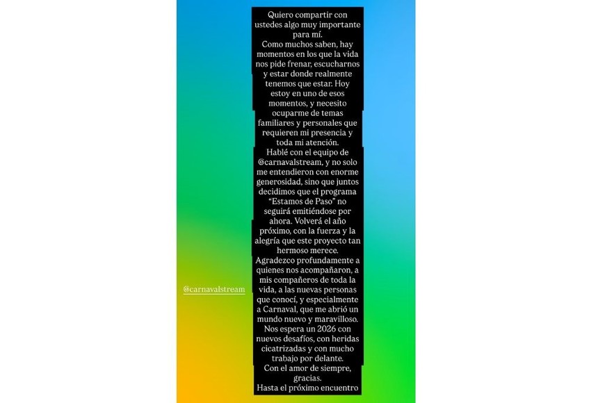 El anuncio de Tinelli sobre su programa de streaming.