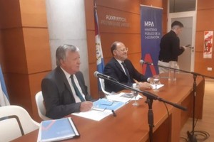 El fiscal regional Rubén Martínez brindó su informe anual en el Auditorio de los Tribunales de Reconquista. Foto: Gentileza