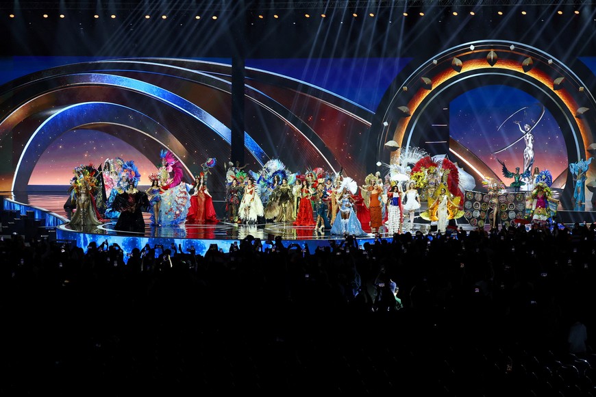 Contestants take part in the National Costume show during the 74th Miss Universe pageant in Bangkok, Thailand, November 19, 2025. REUTERS/Athit Perawongmetha