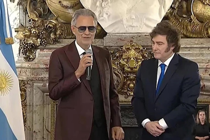 Encuentro entre un artista internacional y un jefe de Estado.