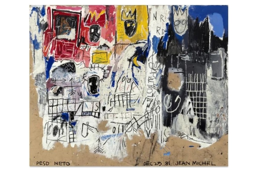 Esta pintura de 1981 de Jean-Michel Basquiat encabezó las ventas de arte contemporáneo de la noche.