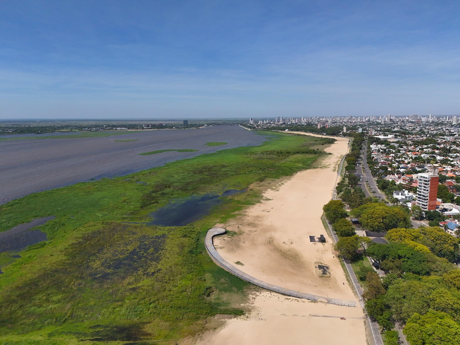 Santa Fe: las playas de la Costanera Oeste desde el drone de El Litoral