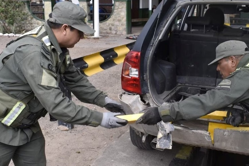 La droga estaba escondida en un doble fondo