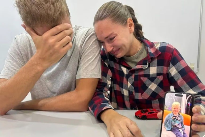 Los papás de Vladimir, Nikita y Olga.