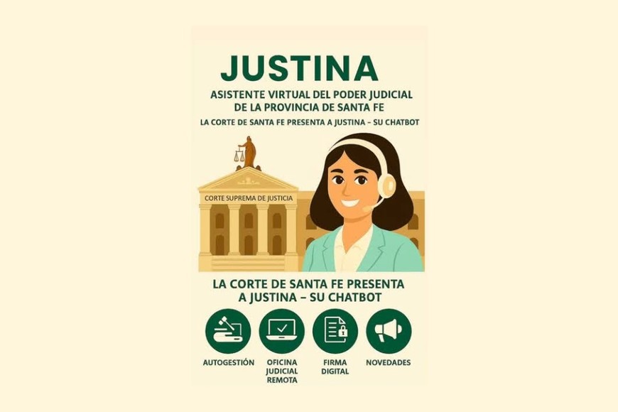 La Corte Suprema de Santa Fe lanzó “Justina”, la nueva plataforma digital de atención ciudadana