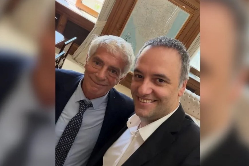 Adorni junto a Mariano Cúneo Libarona, titular de Justicia