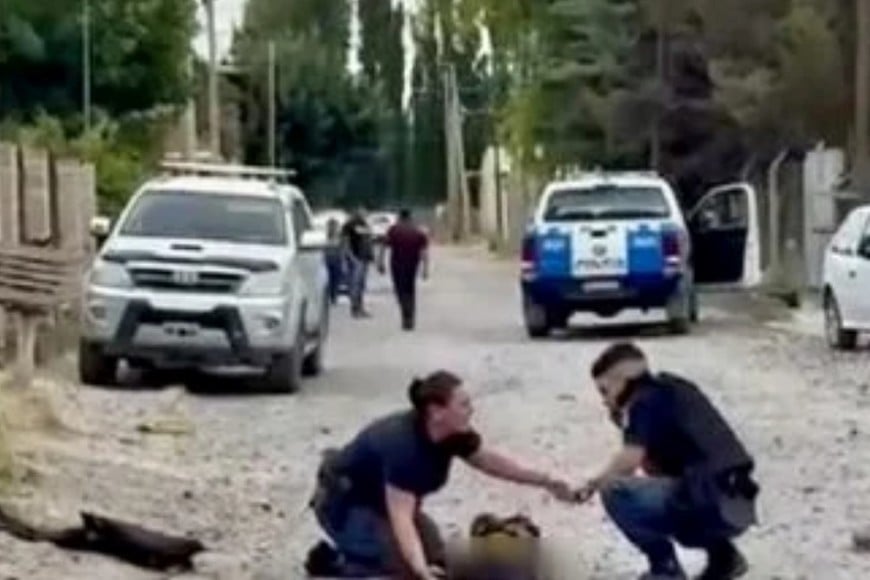 Los efectivos que viajaban en el móvil descendieron de inmediato para asistir a la nena