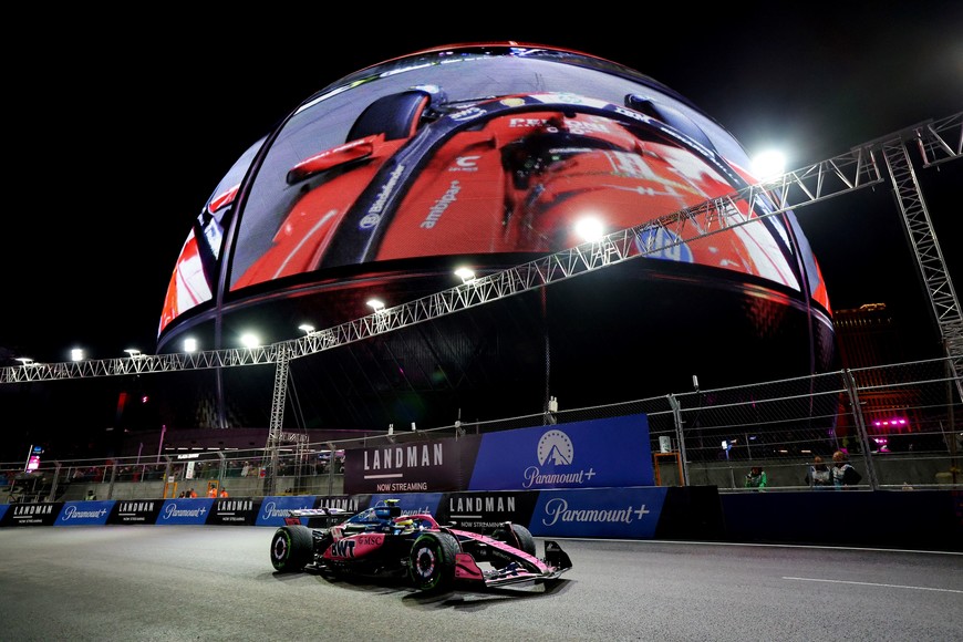 Formula One F1 - Las Vegas Grand Prix - Las Vegas Strip Circuit, Las Vegas, Nevada, United States - November 21, 2025
Alpine's Franco Colapinto in action during practice REUTERS/Daniel Cole
