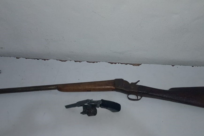 Las armas incautadas. Foto: El Litoral