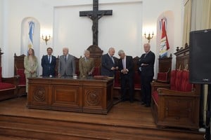 Zabalza, Erbetta, Spuler, Falistocco, Gutiérrez, Baclini, Weder, actuales ministros de la Corte. Foto: Guillermo Di Salvatore