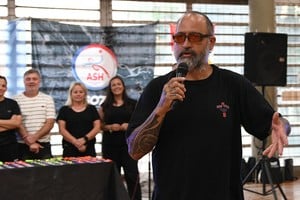 Gastón Albornoz en el cierre del Torneo: Foto:  Manuel Fabatia