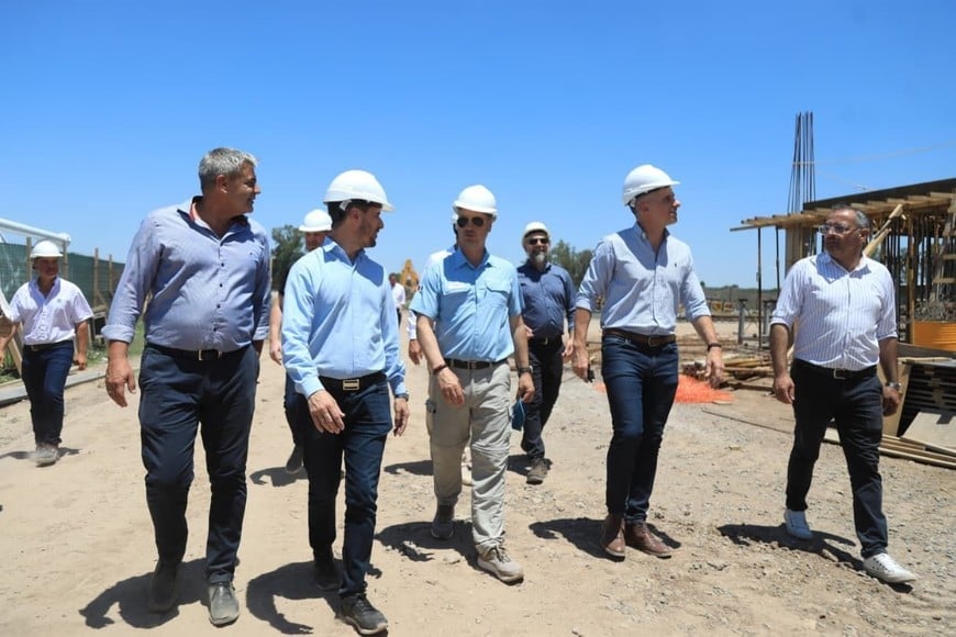 El ministro recorrió el predio donde se desarrollan las obras para los Juegos 2026.
