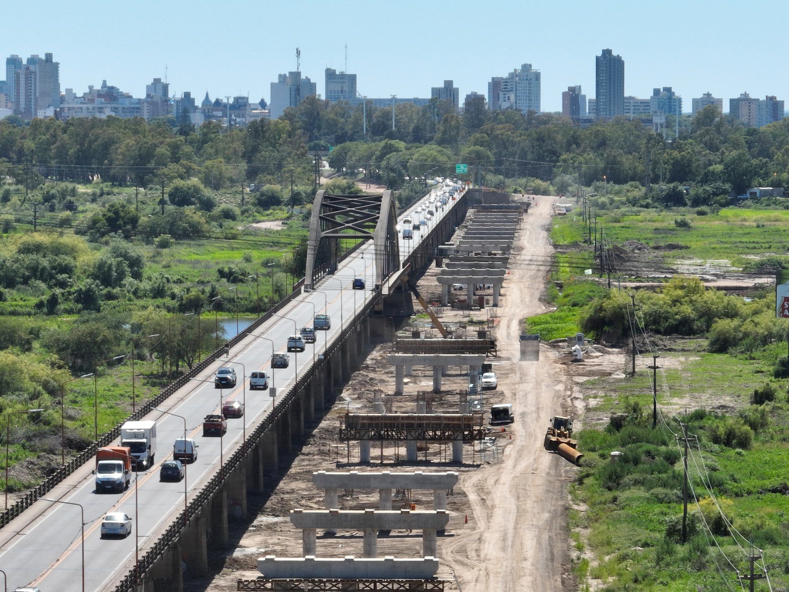 Avances de las obras en el nuevo Puente Carretero.