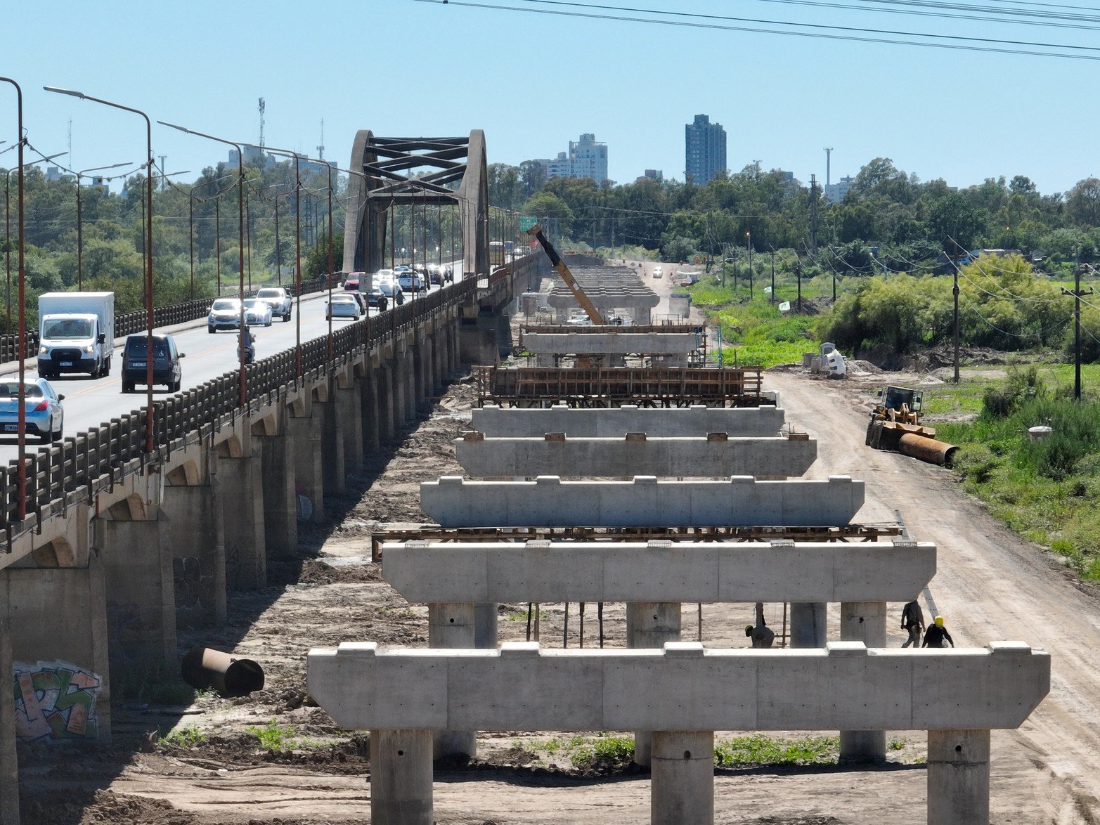 Avances de las obras en el nuevo Puente Carretero.