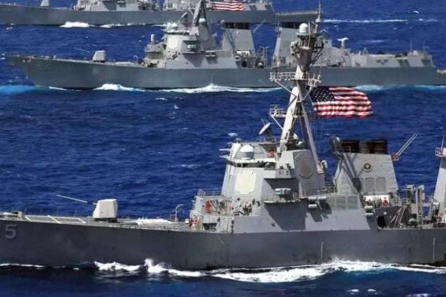 La flota estadounidense ha desplegado varios buques de guerra