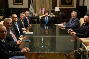 Milei recibió al canciller de Israel, Gideon Sa’ar, en Casa Rosada