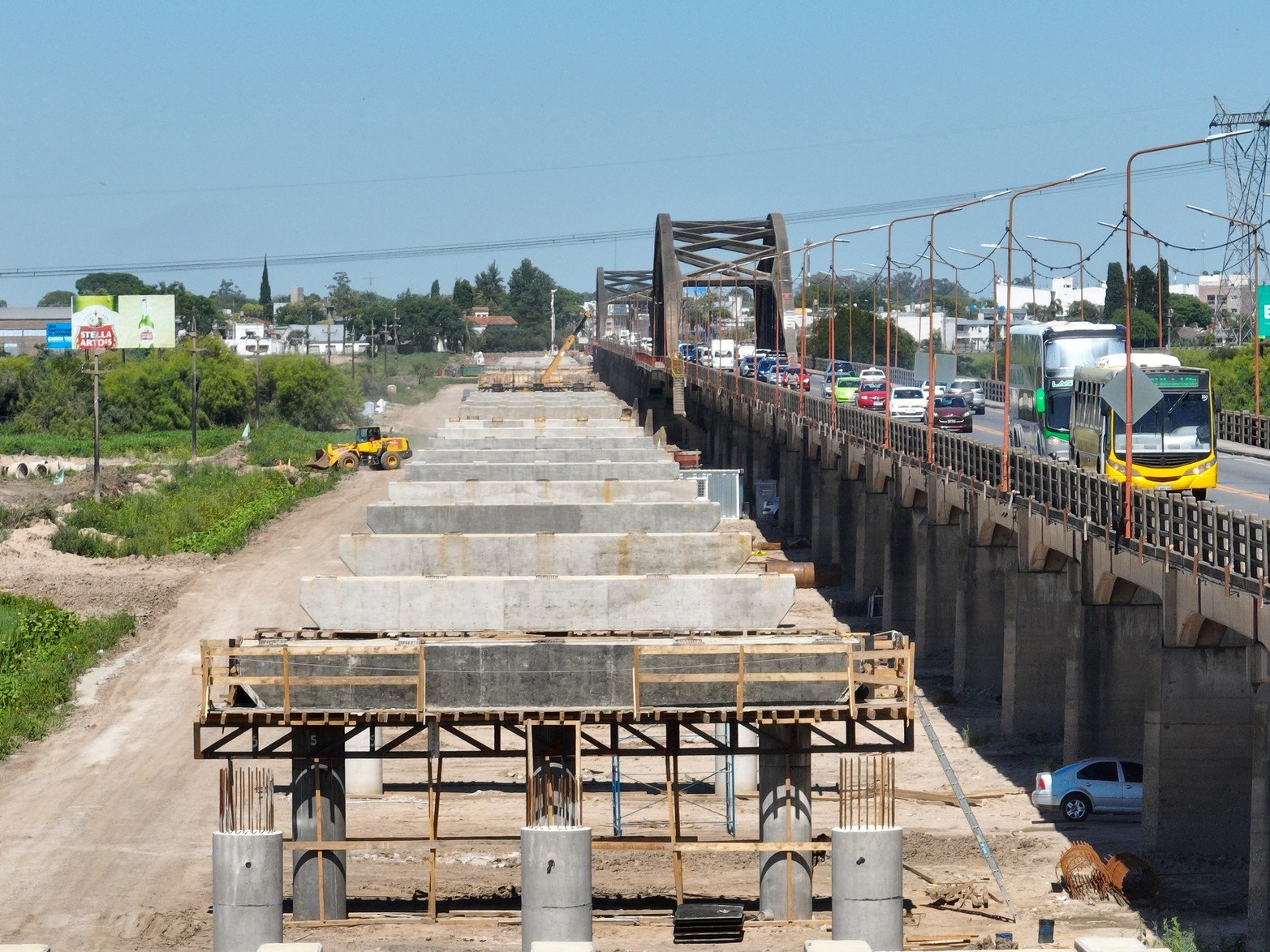Avances de las obras en el nuevo Puente Carretero.