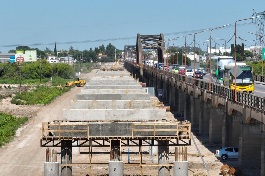 Avances de las obras en el nuevo Puente Carretero.