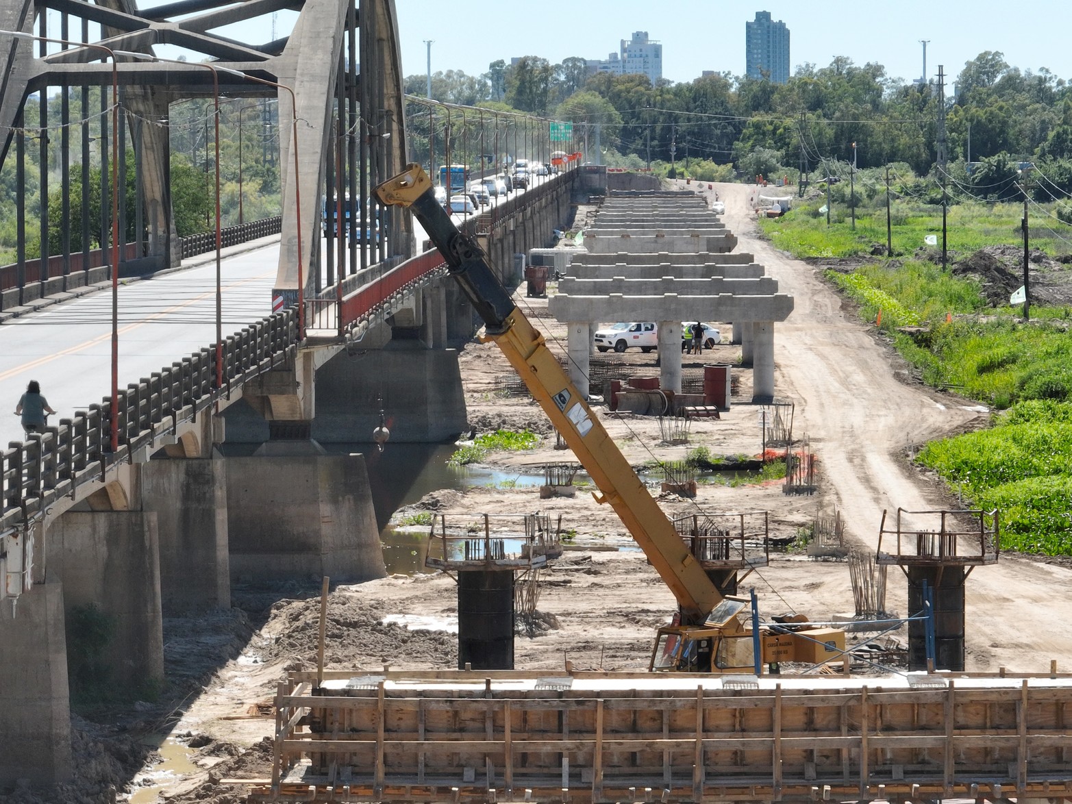 Avances de las obras en el nuevo Puente Carretero.