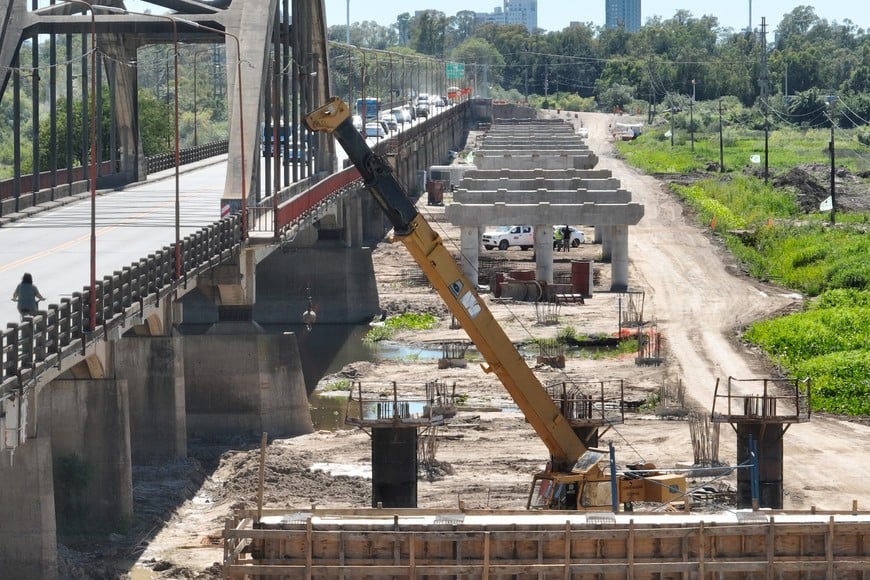 Avances de las obras en el nuevo Puente Carretero.