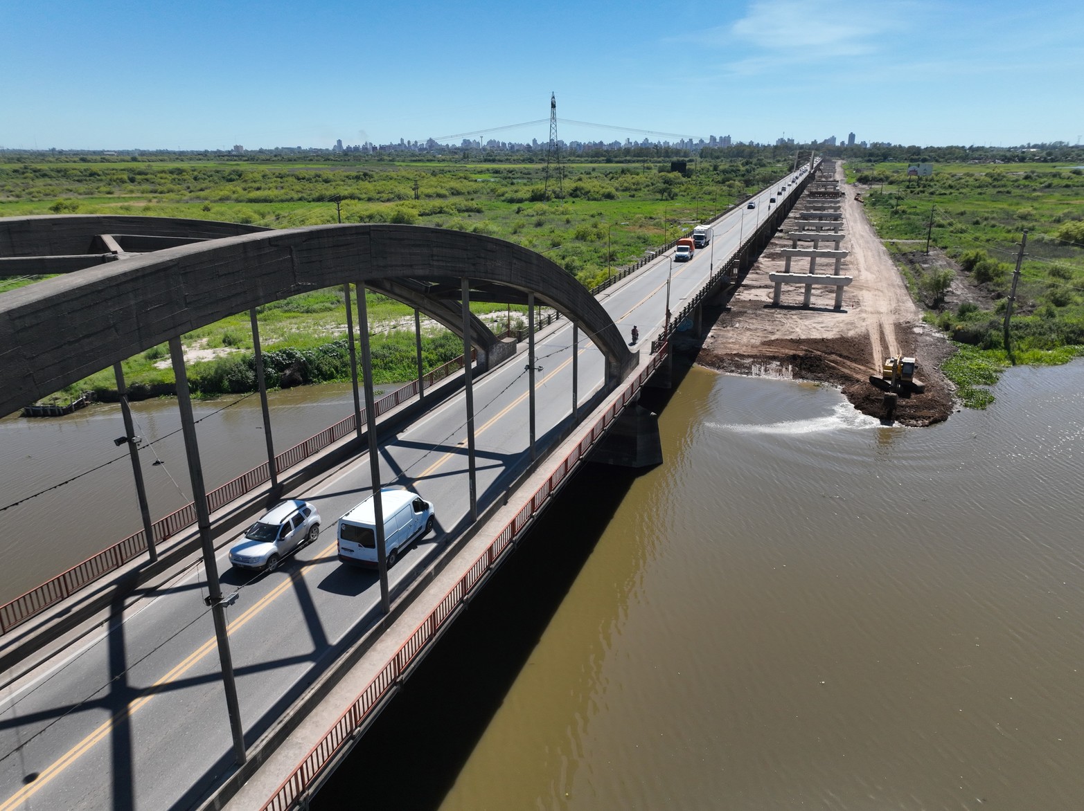 Avances de las obras en el nuevo Puente Carretero.