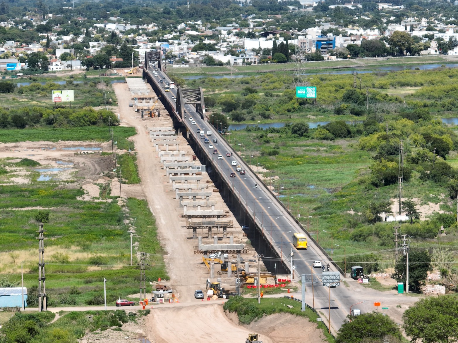 Avances de las obras en el nuevo Puente Carretero.