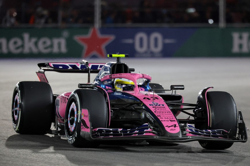 Formula One F1 - Las Vegas Grand Prix - Las Vegas Strip Circuit, Las Vegas, Nevada, United States - November 22, 2025
Alpine's Franco Colapinto in action during the race REUTERS/Daniel Cole