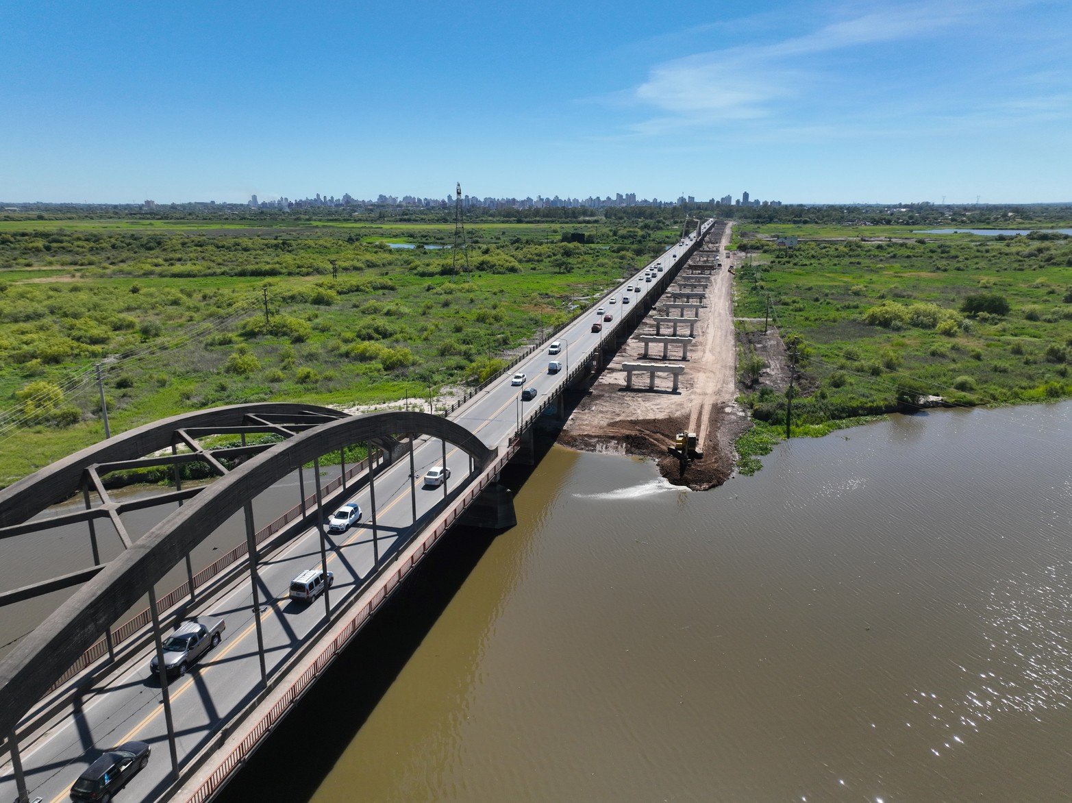 Avances de las obras en el nuevo Puente Carretero.