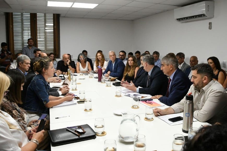 Reunión a puertas cerradas por el Presupuesto 2026 en Diputados: Foto: Manuel Fabatia