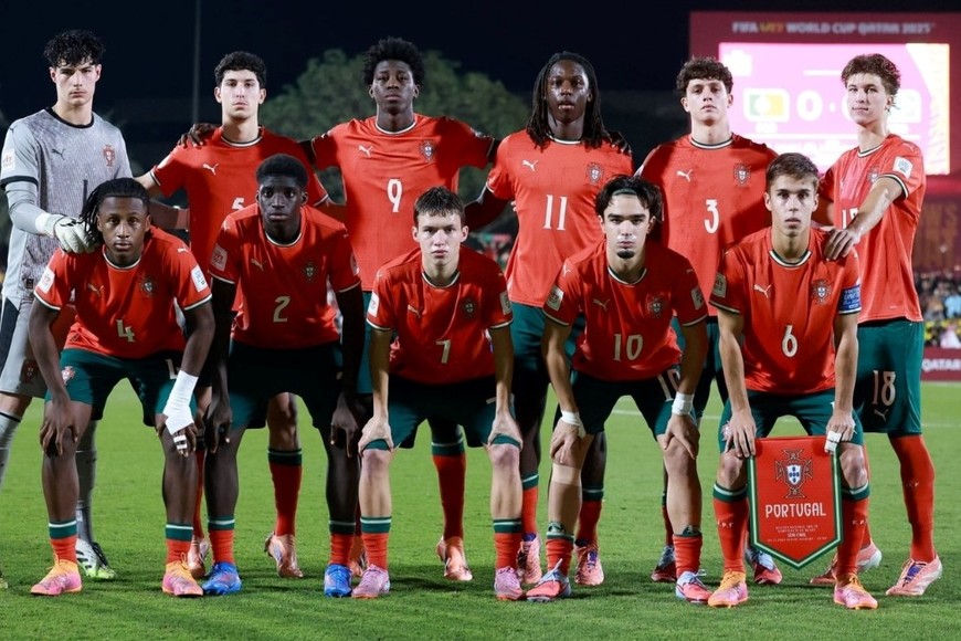 Selección sub 17 de Portugal.
