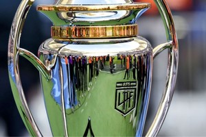 El trofeo de la Copa de la Liga Profesional de fútbol.