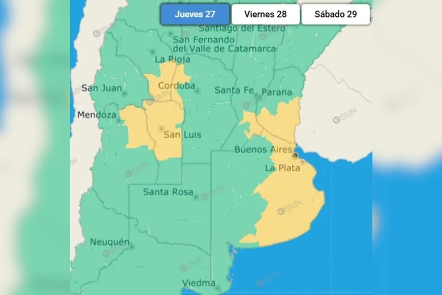 Alerta amarilla en Santa Fe: tormentas eléctricas y posibles granizadas
