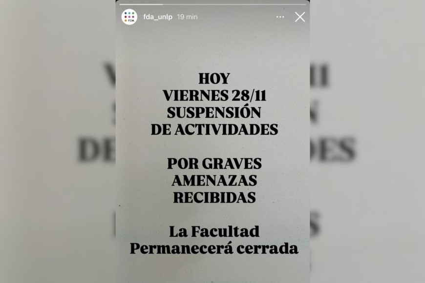 Las actividades se suspendieron por la gravedad del hecho.