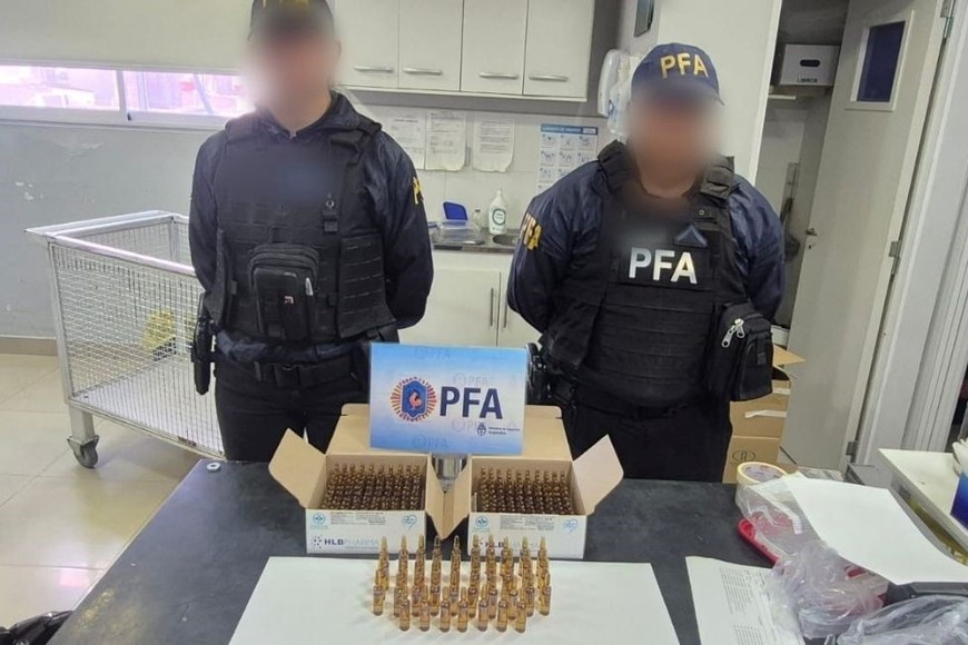 PFA secuestró ampollas de fentanilo contaminado. Foto: Gentileza