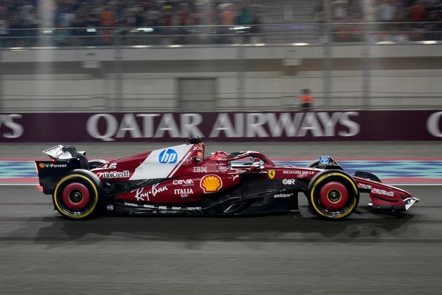 Formula One F1 - Qatar Grand Prix - Lusail International Circuit, Lusail, Qatar - November 29, 2025
Ferrari's Charles Leclerc in action during the sprint race Pool via REUTERS/Altaf Qadri
