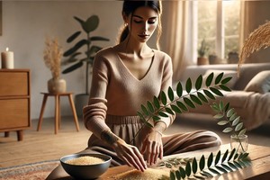 Colocación cuidadosa del grano blanco dentro del frasco para iniciar el proceso.