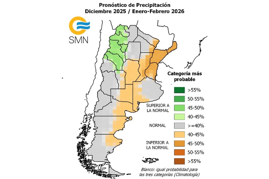 Qué tipo de precipitaciones se esperan.