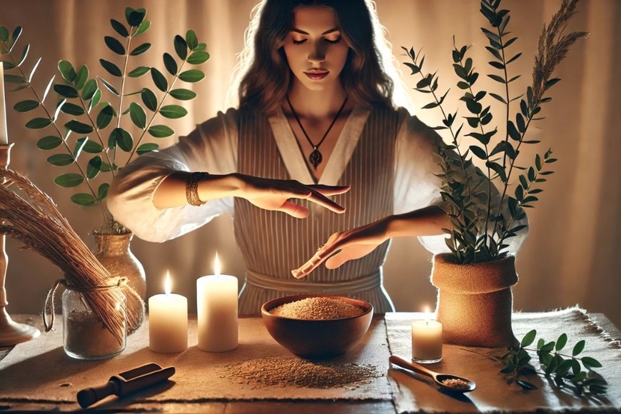 Hojas seleccionadas y listas para incorporarse al ritual de fin de año.