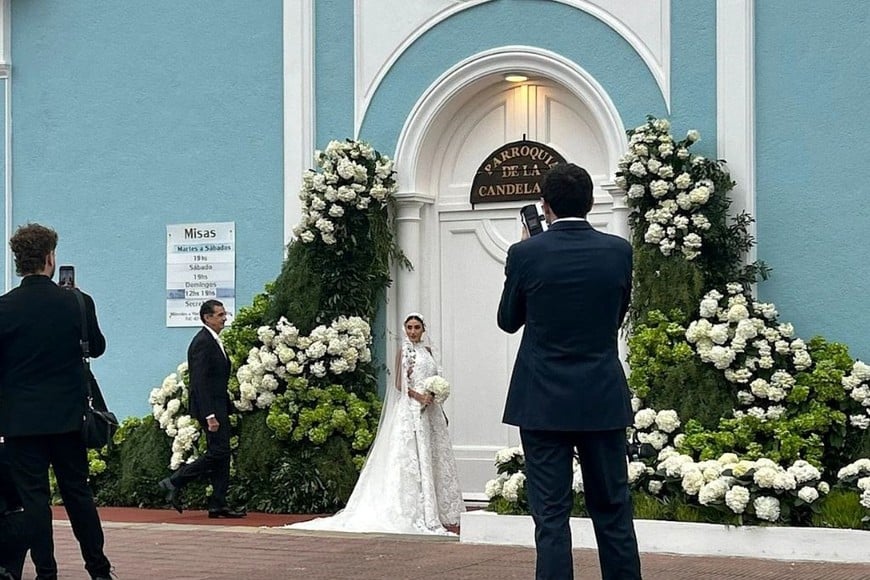 El espectacular look de la novia de Giuliana Tenace.