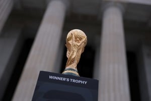 El trofeo del Mundial de fútbol espera en Estados Unidos. Crédito: FIFA