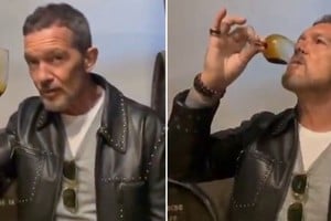 Antonio Banderas brindó con un vino de 1728.