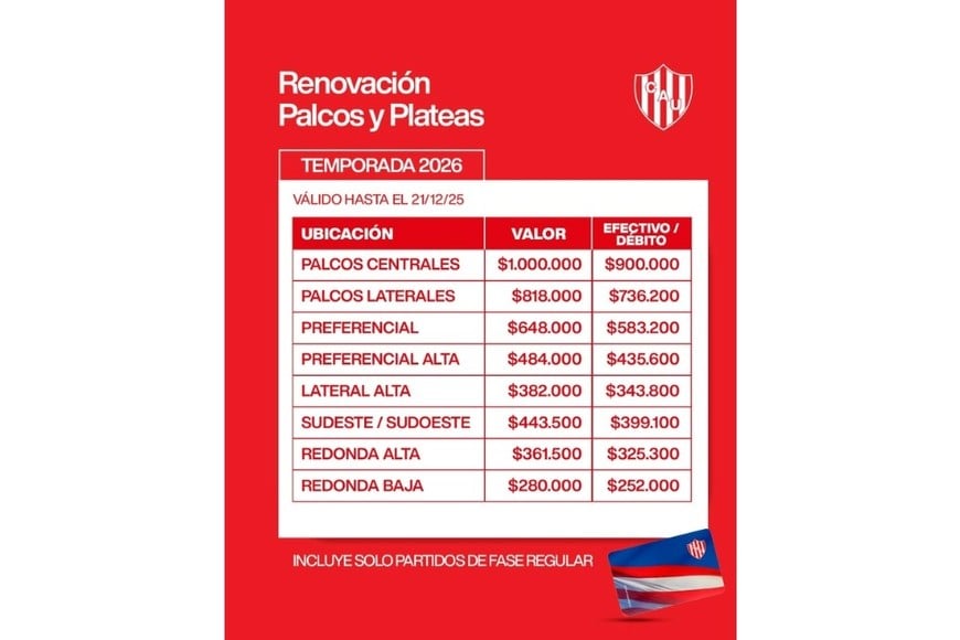 El anuncio del Club Atlético Unión.