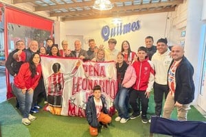 El puntapié inicial de la Peña se dio con la presencia del homenajeado y también de Diego Díaz, que aparece en la foto.