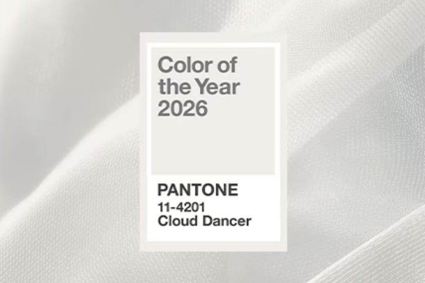 Cloud Dancer, un blanco que Pantone define como “influencia calmante”.
