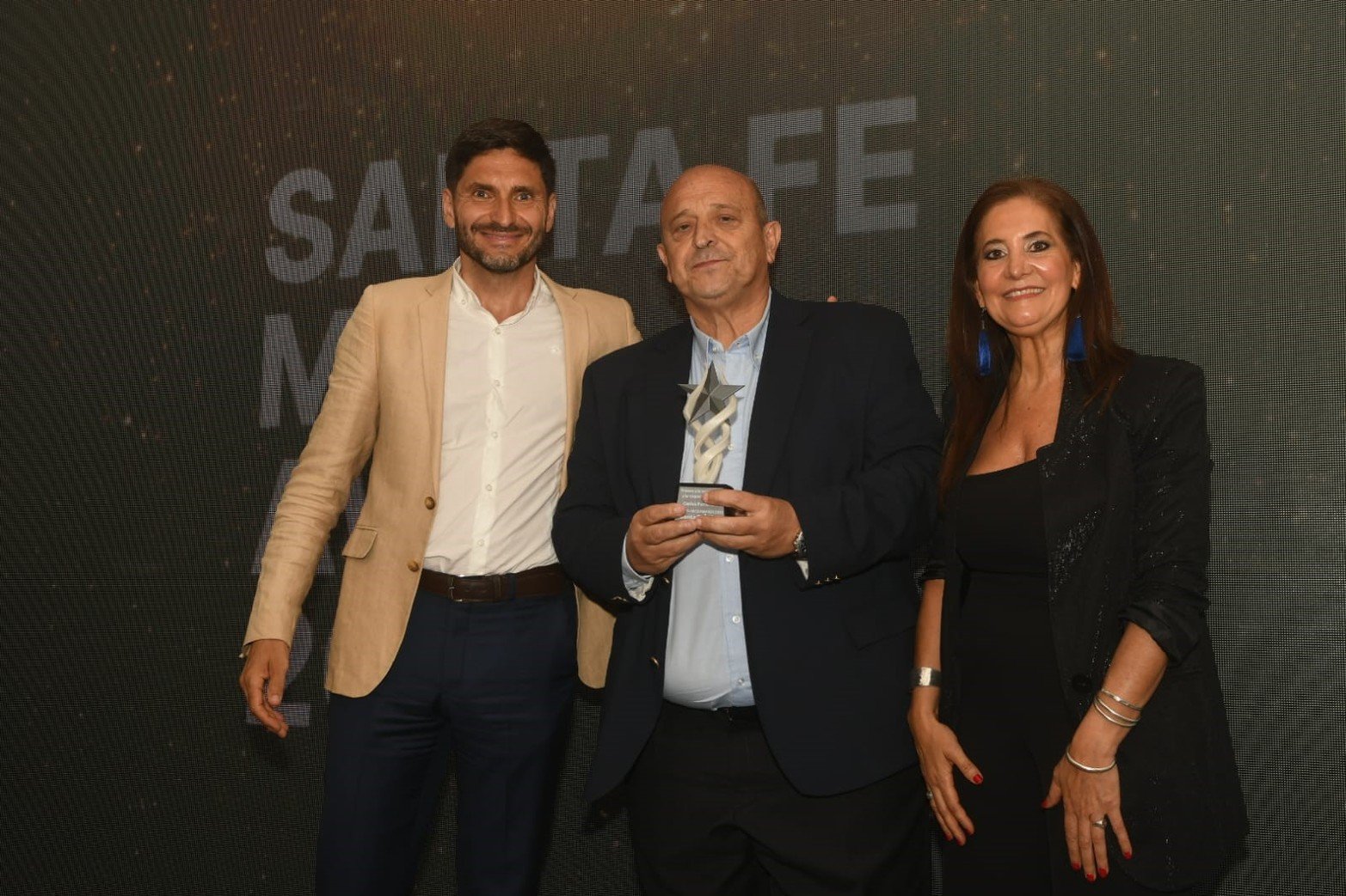 Aeberhard y Pullaro junto a Fertonani, empresario clave para el turismo santafesino