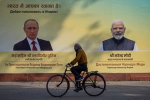 El anuncio de la visita de Vladimir Putin a Narendra Modi en Nueva Deli, India. Crédito: REUTERS/Adnan Abidi