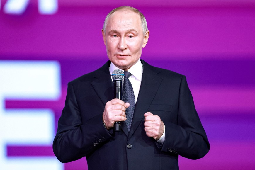 Russian President Vladimir Putin takes part in a ceremony for presenting the "WeAreTogether" International Award at Moscow's World Trade Centre in Moscow, Russia December 3, 2025. Sputnik/Alexander Scherbak/Pool via REUTERS ATTENTION EDITORS - THIS IMAGE WAS PROVIDED BY A THIRD PARTY.