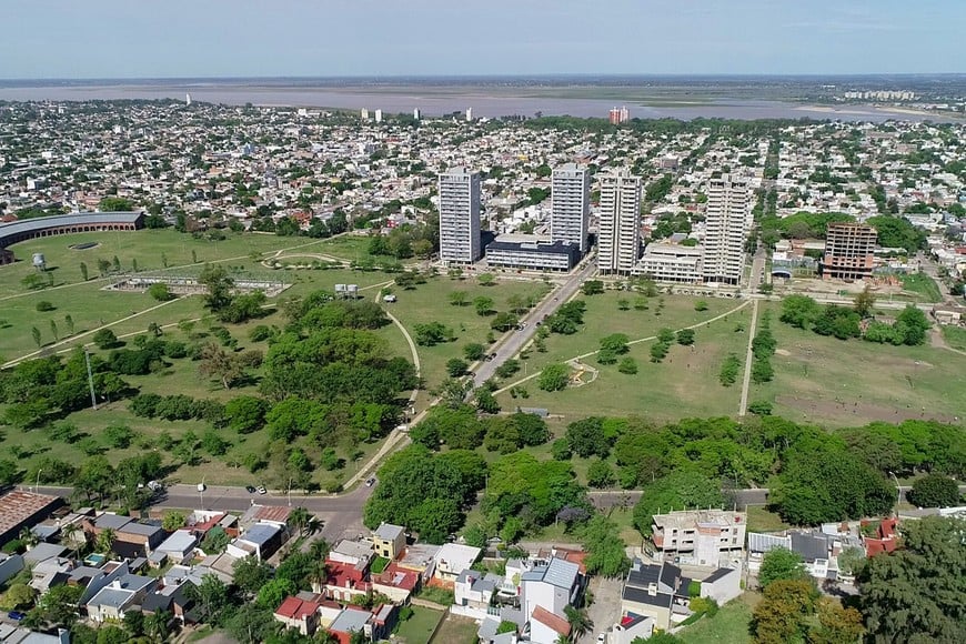 El Parque Federal, desde el drone de El Litoral. Crédito: Fernando Nicola