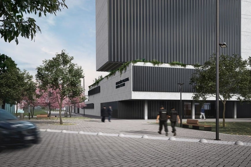 Maqueta que muestra cómo serán las Estaciones Policiales. Crédito: Gentileza