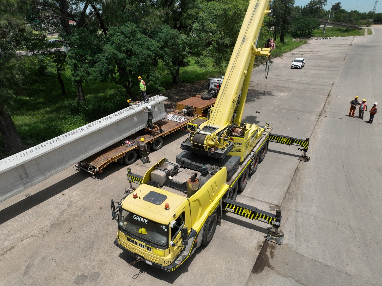 Llegaron las primeras vigas del nuevo Puente Santa Fe–Santo Tomé.